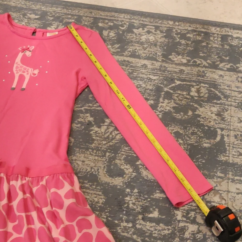 Gymboree Vibrant Pink Cotton Dress Long Sleeve Sz 8